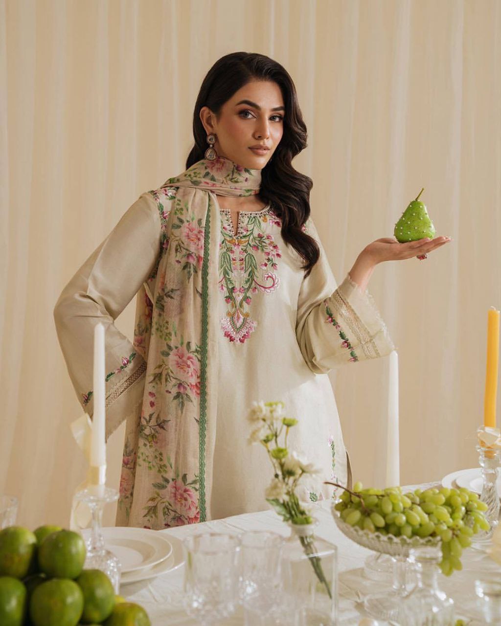 Launching New  Designer Party Wear Look Pure Natural Silk Top & Farshi Palazzo With Printed Dupatta set